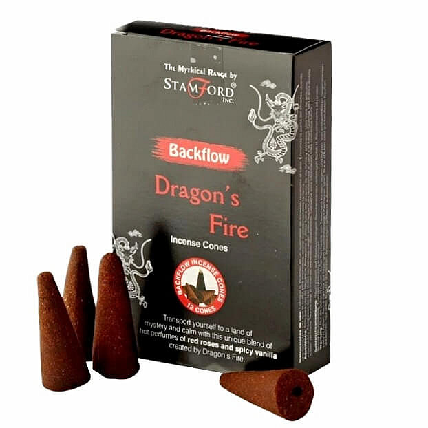 Vonné kužely Stamford pro tekoucí dým Dragon's Fire - 12 ks