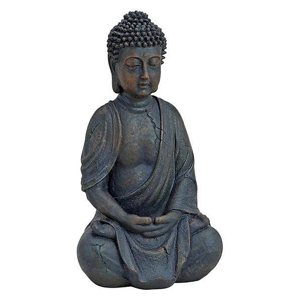 Buddha meditující japonská soška hnědá 25 cm - 25 cm