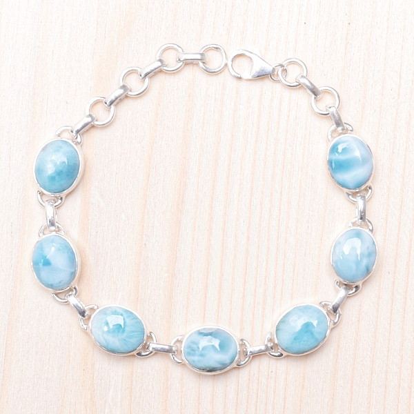 Larimar náramek stříbro Ag 925 B367 - 16