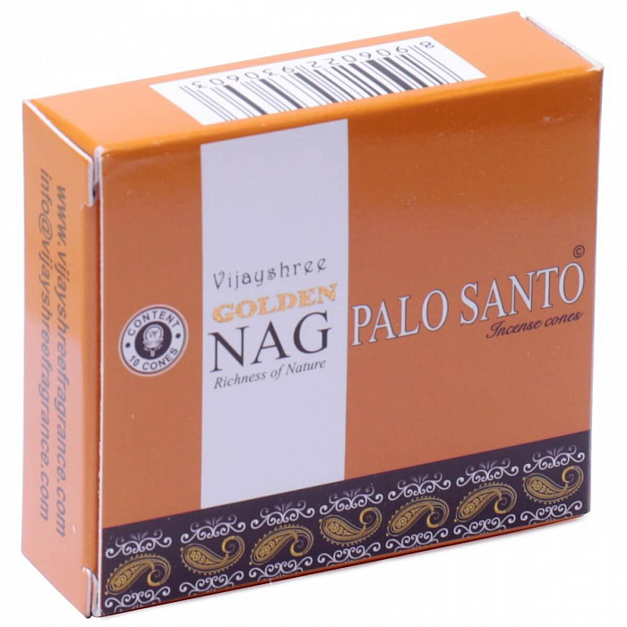 Vonné kužely Golden Nag Palo santo - 10 ks