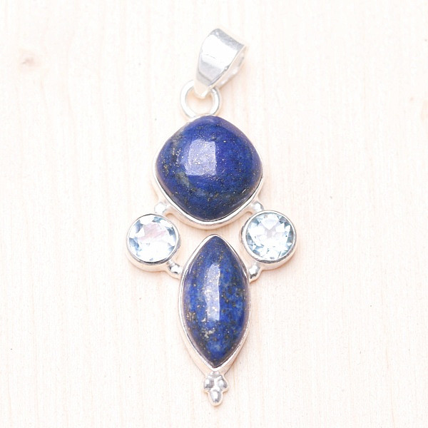 Lapis Lazuli přívěsek stříbro Ag 925 32115 - 3 cm