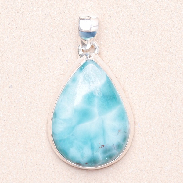 Larimar přívěsek stříbro Ag 925 LOT17 - 3 cm