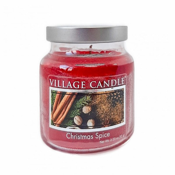 Village candle Christmas spice - vánoční koření vonná svíčka ve skle 92 g - cca 92 g