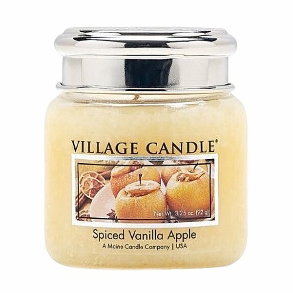 Village candle Spiced vanilla apple - pečené vanilkové jablko vonná svíčka ve skle 92 g - cca 92 g