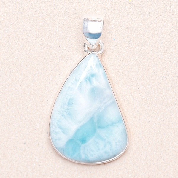 Larimar přívěsek stříbro Ag 925 LOT40 - 3 cm