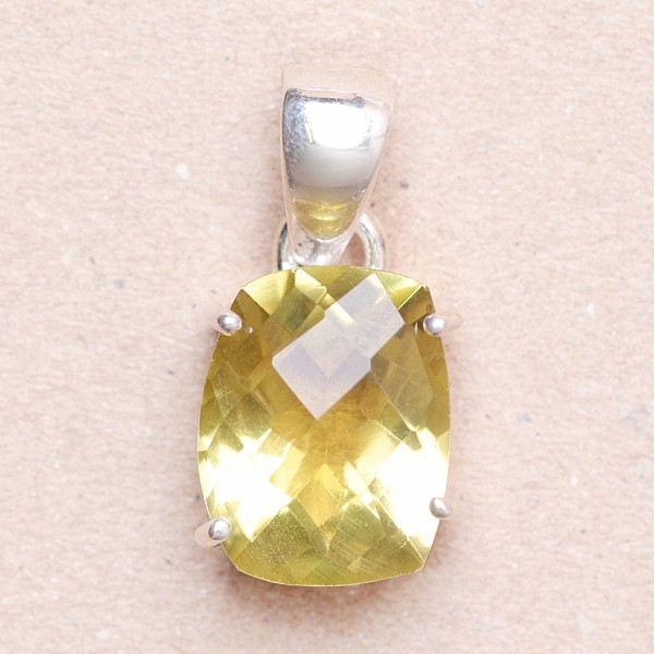 Topaz žlutý Lemon přívěsek stříbro Ag 925 P469 - 1