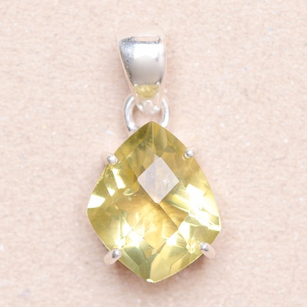 Topaz žlutý Lemon přívěsek stříbro Ag 925 P481 - 1