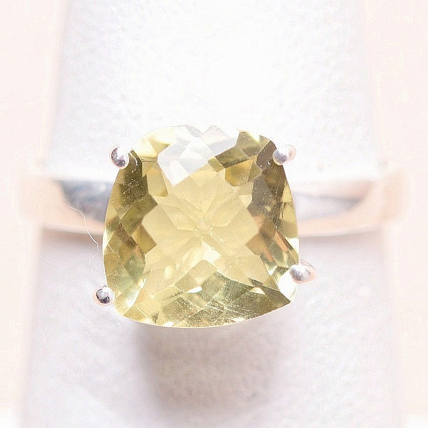 Topaz žlutý Lemon prsten stříbro Ag 925 R350 - 52 mm (US 6)