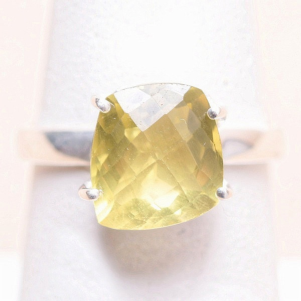 Topaz žlutý Lemon prsten stříbro Ag 925 R361 - 54 mm (US 7)