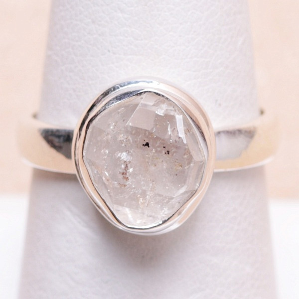 Herkimer diamant prsten stříbro Ag 925 95281 - 55 mm (US 7