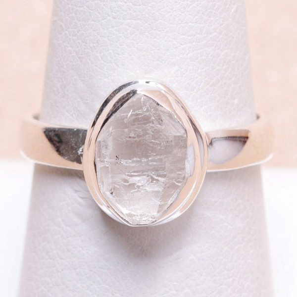 Herkimer diamant prsten stříbro Ag 925 95288 - 58 mm (US 8