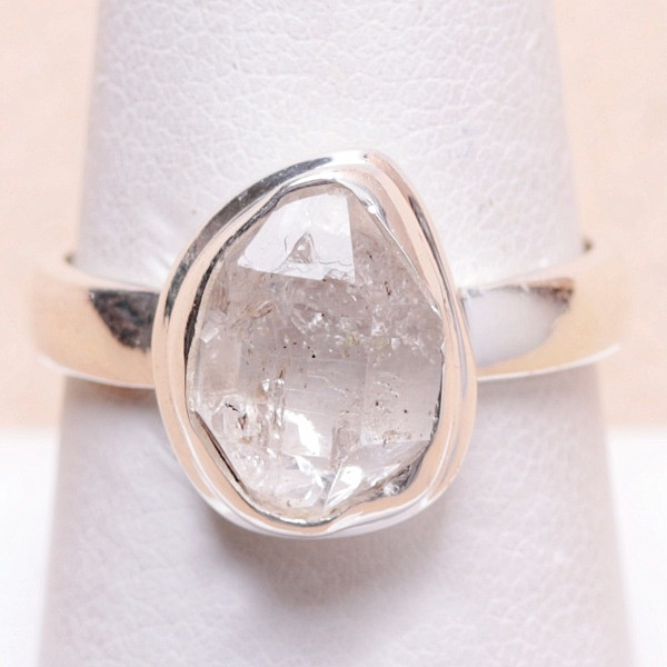 Herkimer diamant prsten stříbro Ag 925 95310 - 56 mm (US 7