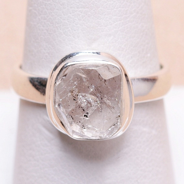 Herkimer diamant prsten stříbro Ag 925 95320 - 58 mm (US 8