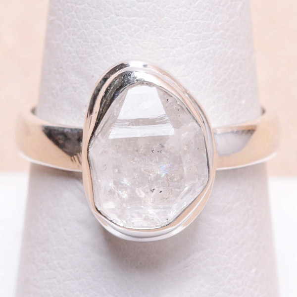 Herkimer diamant prsten stříbro Ag 925 Y1374 - 57 mm (US 8)