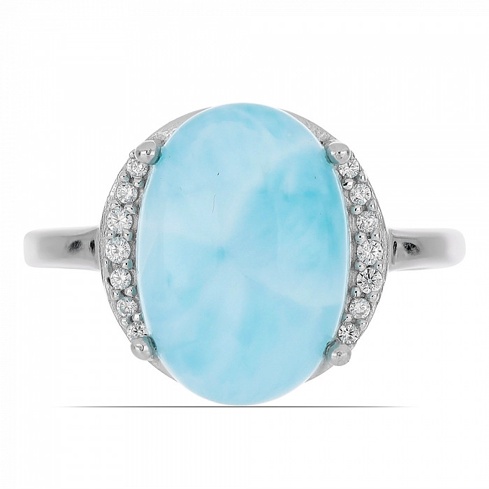 Larimar prsten stříbro  Ag 925 VR049759 - 52 mm (US 6)