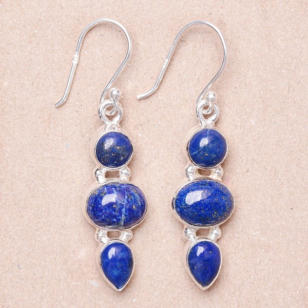 Lapis Lazuli náušnice stříbro Ag 925 64766 - 2