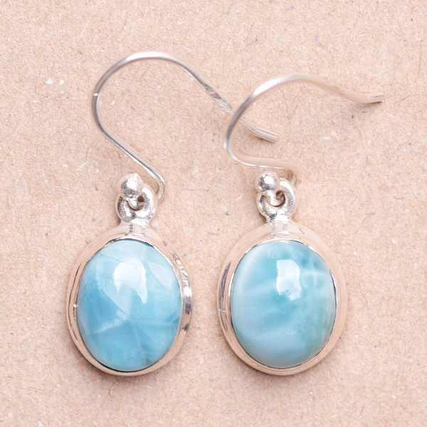 Larimar náušnice stříbro Ag 925 92846 - 1