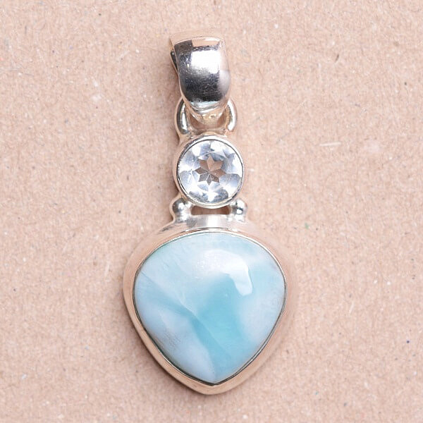 Larimar přívěsek stříbro Ag 925 15485 - 2 cm