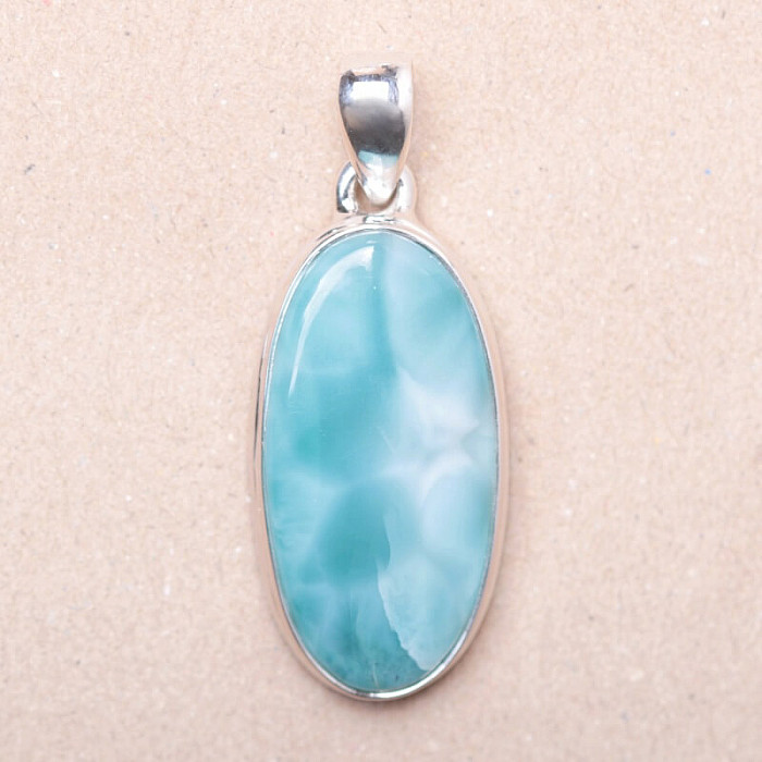 Larimar přívěsek stříbro Ag 925 LOT161 - 3 cm