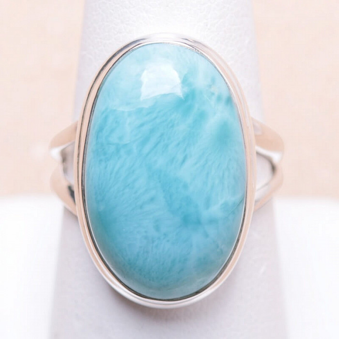 Larimar prsten stříbro Ag 925 R3081 - 58 mm (US 8