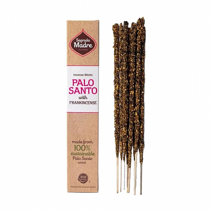 Vonné tyčinky Sagrada Madre Palo Santo a Frankincense - kadidlo - 30 g