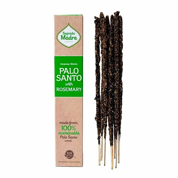 Vonné tyčinky Sagrada Madre Palo Santo a Rosemary - rozmarýn - 30 g