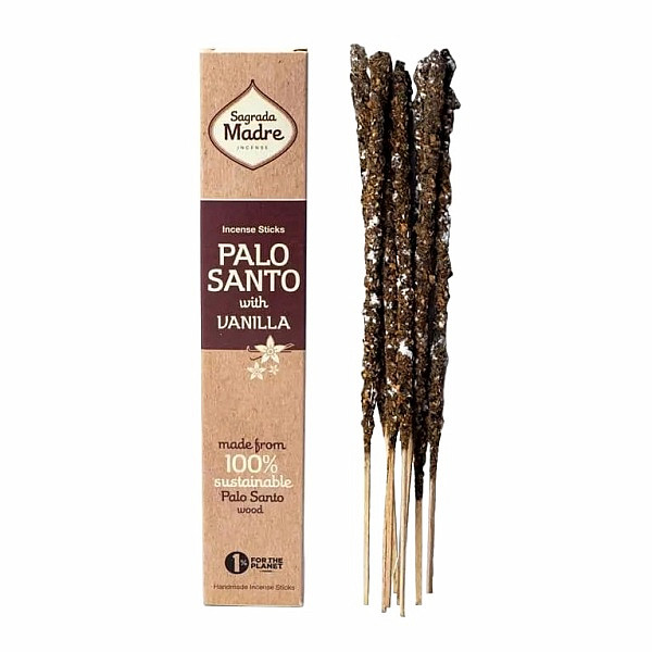 Vonné tyčinky Sagrada Madre Palo Santo a Vanilla - vanilka - 30 g