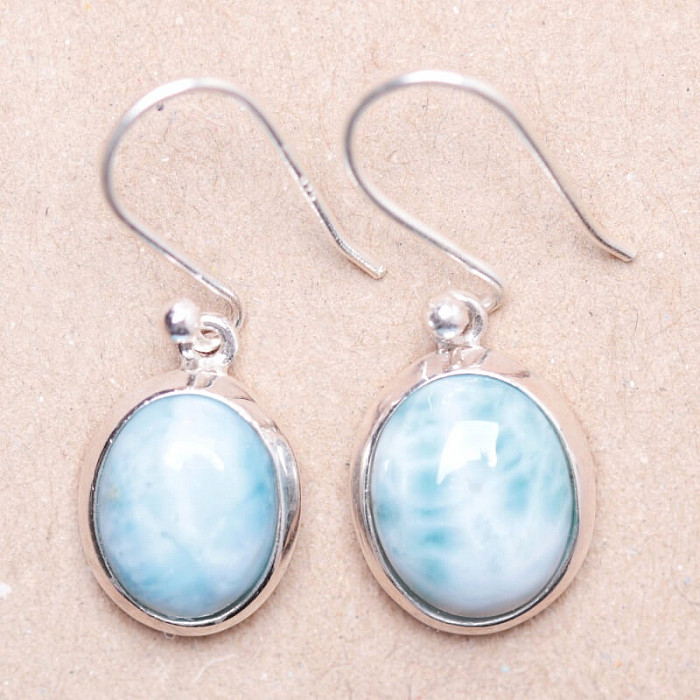 Larimar náušnice stříbro Ag 925 10896 - 1