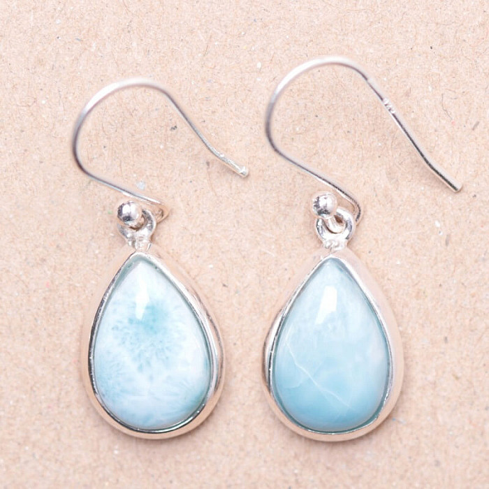 Larimar náušnice stříbro Ag 925 10897 - 1