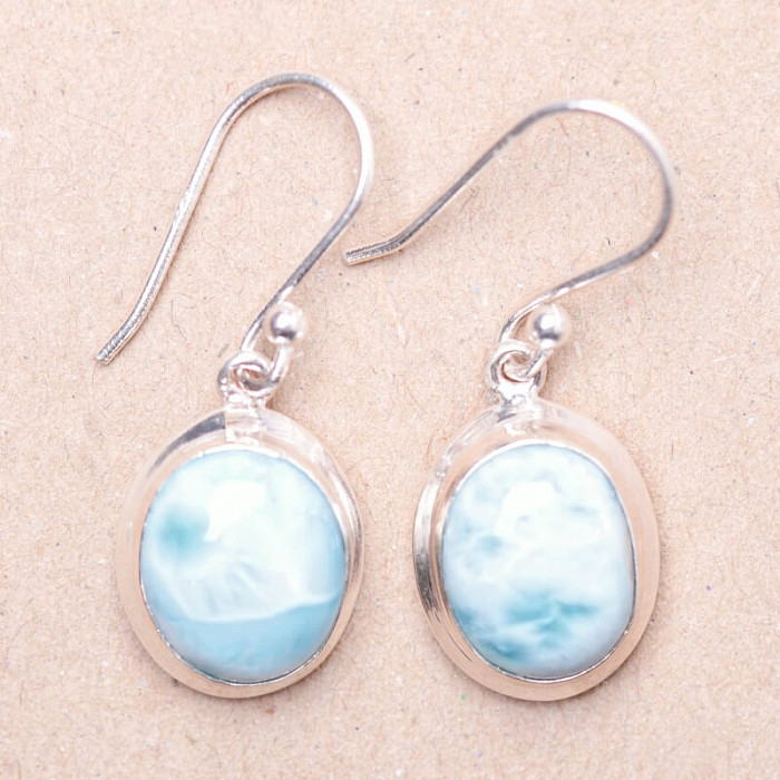 Larimar náušnice stříbro Ag 925 Y9725 - 1