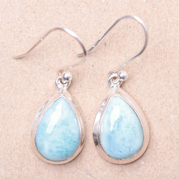 Larimar náušnice stříbro Ag 925 Y9726 - 1