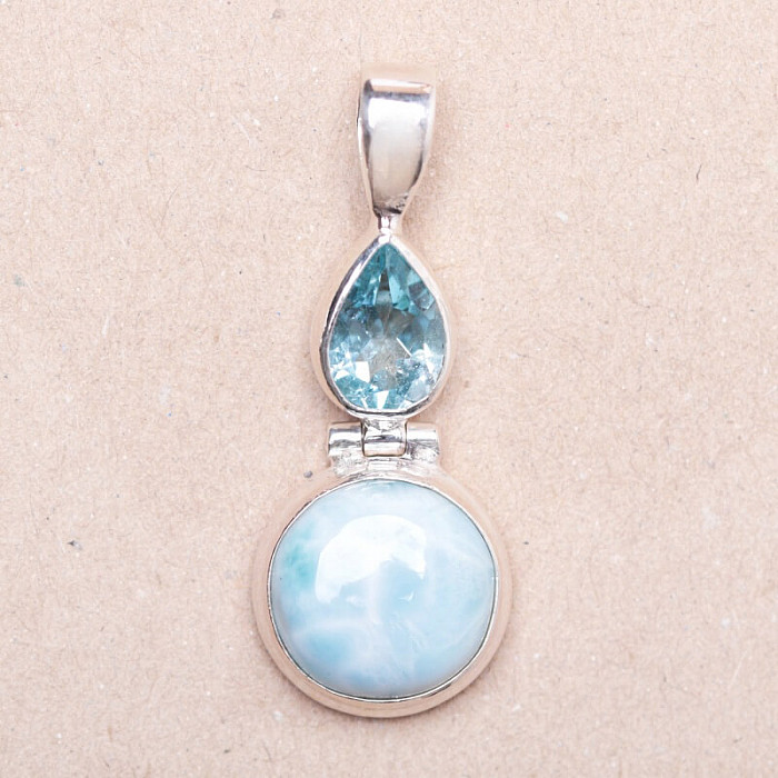 Larimar přívěsek stříbro Ag 925 10185 - 2