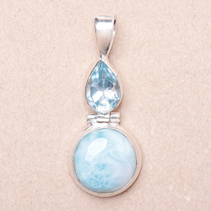 Larimar přívěsek stříbro Ag 925 10186 - 2