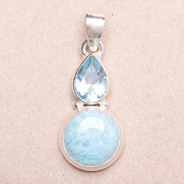 Larimar přívěsek stříbro Ag 925 10187 - 2