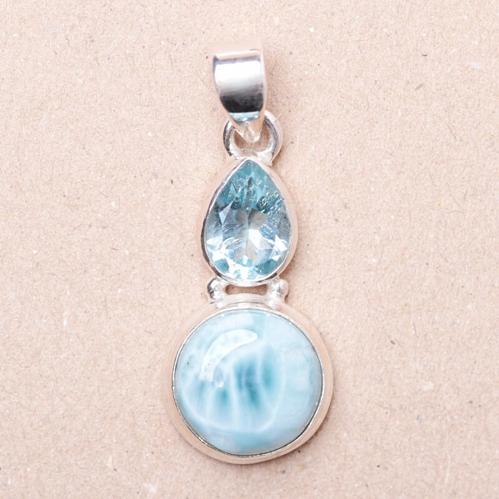 Larimar přívěsek stříbro Ag 925 10189 - 2