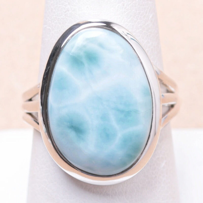 Larimar prsten stříbro Ag 925 LOT101 - 60 mm (US 9)