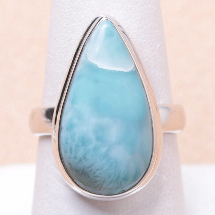 Larimar prsten stříbro Ag 925 LOT108 - 57 mm (US 8)