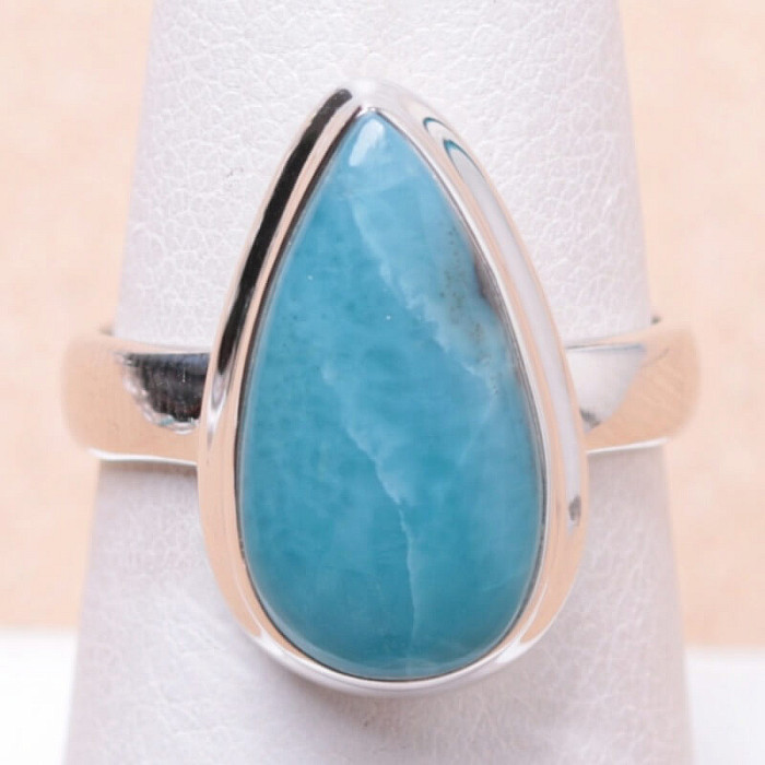 Larimar prsten stříbro Ag 925 LOT109 - 54 mm (US 7)