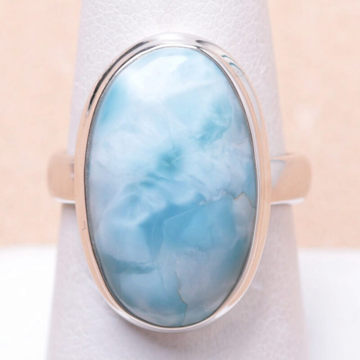 Larimar prsten stříbro Ag 925 LOT112 - 57 mm (US 8)