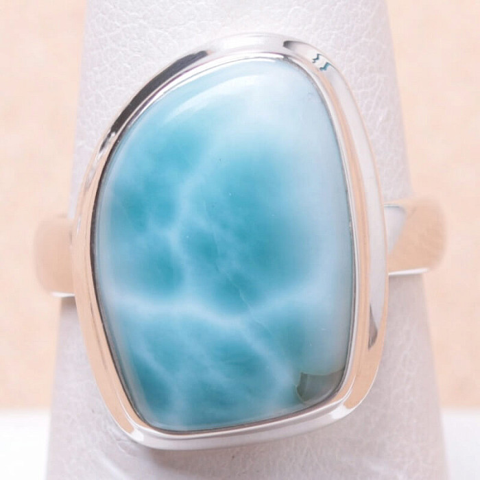 Larimar prsten stříbro Ag 925 LOT116 - 54 mm (US 7)