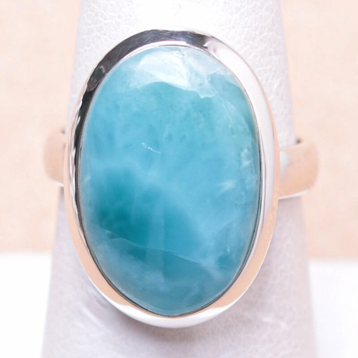 Larimar prsten stříbro Ag 925 LOT12 - 54 mm (US 7)