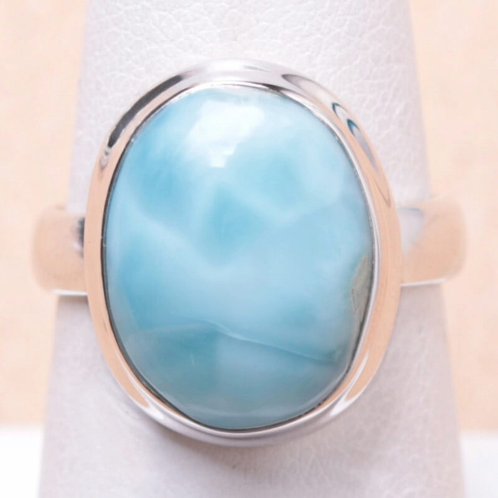 Larimar prsten stříbro Ag 925 LOT123 - 54 mm (US 7)