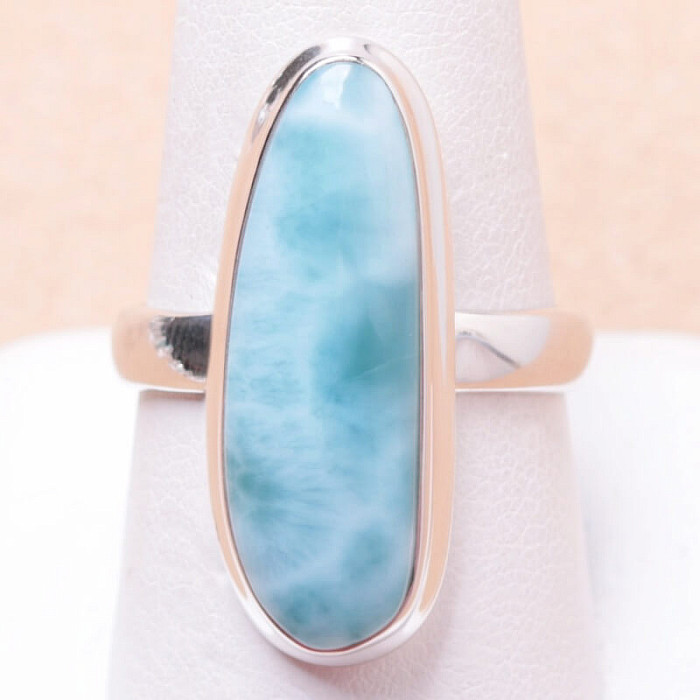 Larimar prsten stříbro Ag 925 LOT133 - 62 mm (US 10)