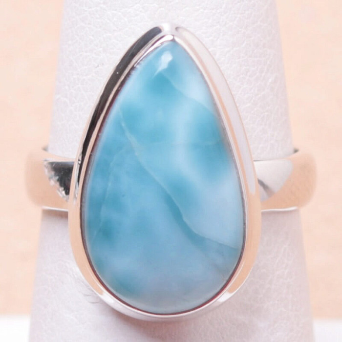 Larimar prsten stříbro Ag 925 LOT137 - 54 mm (US 7)