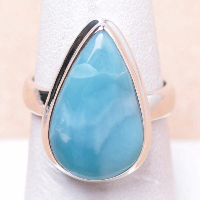 Larimar prsten stříbro Ag 925 LOT14 - 54 mm (US 7)