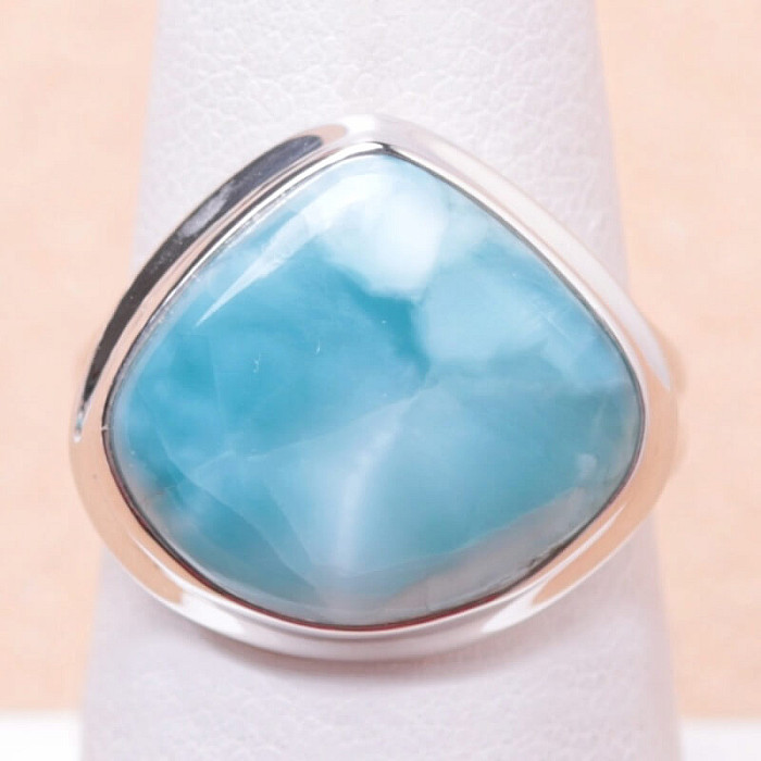 Larimar prsten stříbro Ag 925 LOT141 - 55 mm (US 7)