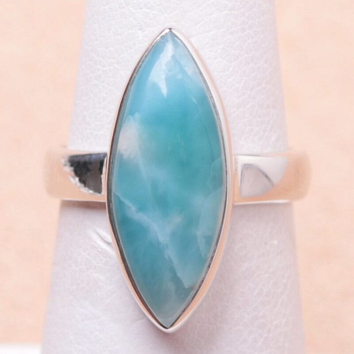 Larimar prsten stříbro Ag 925 LOT143 - 52 mm (US 6)