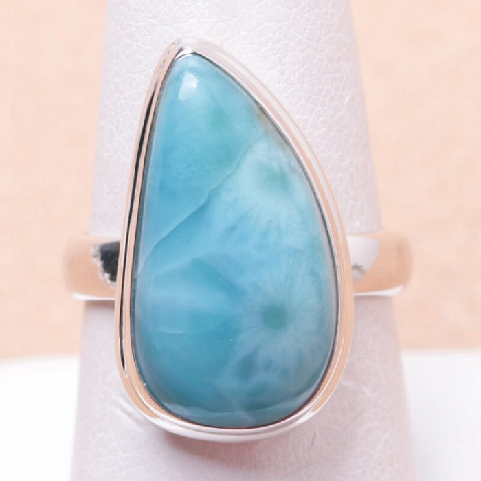 Larimar prsten stříbro Ag 925 LOT144 - 57 mm (US 8)