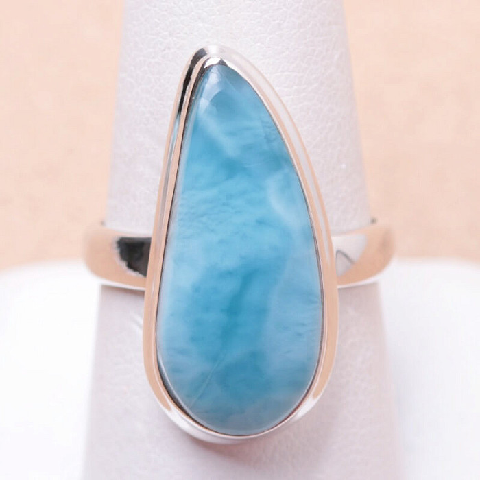 Larimar prsten stříbro Ag 925 LOT146 - 59 mm (US 9)