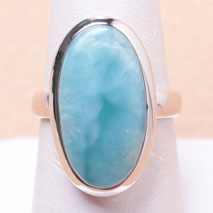 Larimar prsten stříbro Ag 925 LOT147 - 57 mm (US 8)